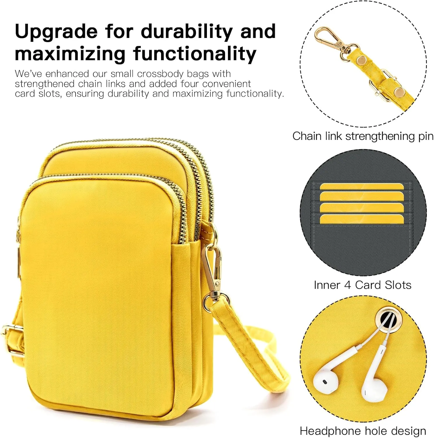 YINHEXI Small Crossbody Bags for Women, Mini Cell Phone Wallet Purse, Shoulder Bag for Women and Men