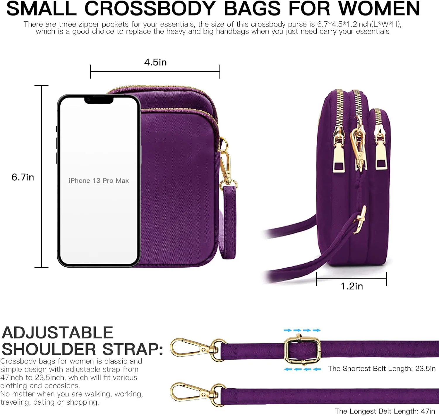 YINHEXI Small Crossbody Bags for Women, Mini Cell Phone Wallet Purse, Shoulder Bag for Women and Men