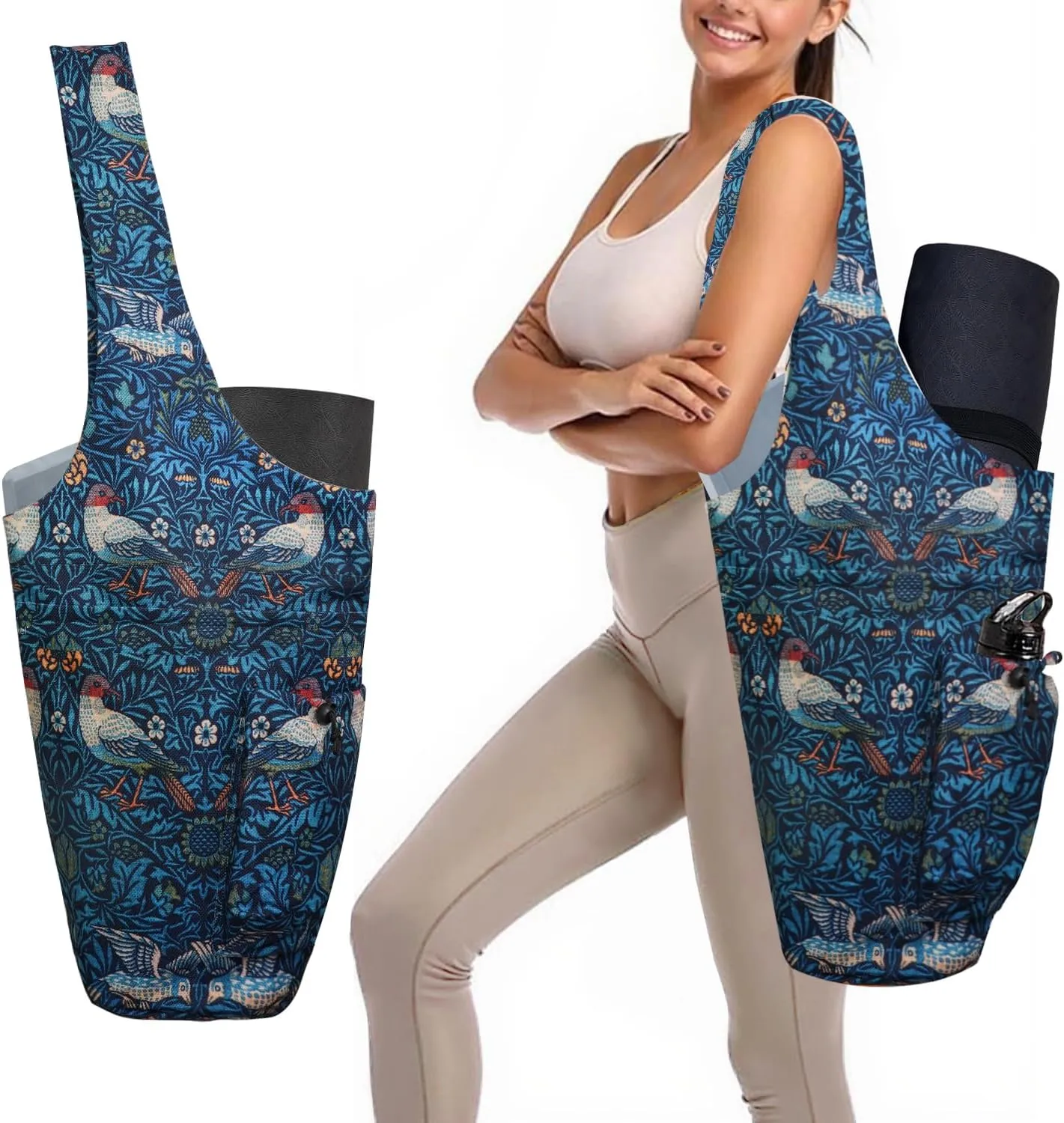 Yoga Mat Bag for Women with Large Side Pocket