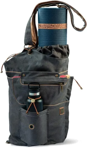 Yoga Mat Bag - Large Canvas Yoga Carrier with Accessories Fit, Backpack, Gift
