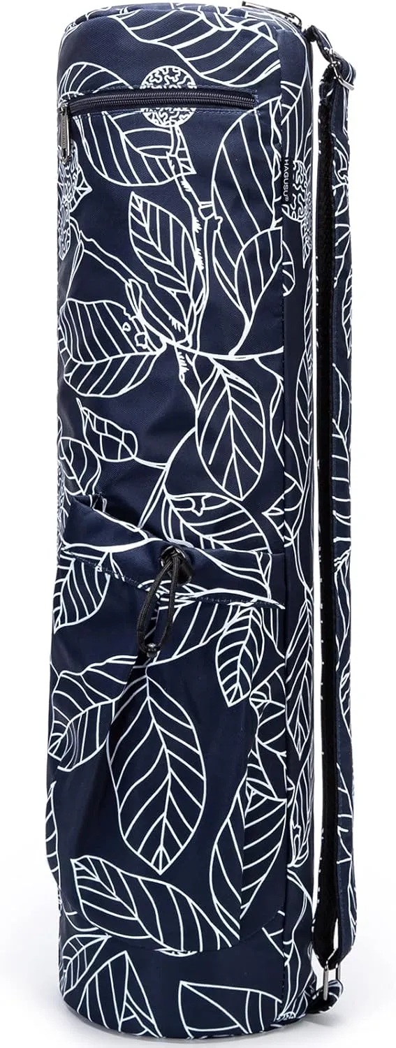 Yoga Mat Bag, Waterproof Yoga Bags and Carriers for Women Men with 2 Multi-Functional Pockets, Full-Zip Exercise Yoga Gym Bag Mat Carry Bag with Adjustable & Breathable Shoulder Strap