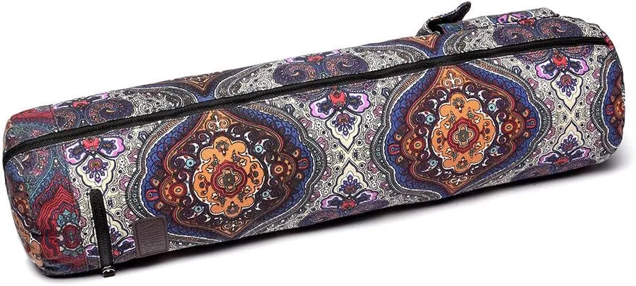 Yoga Mat Bag,Full-zip Exercise Yoga Mat Carrier Bag - Double Storage Pocket,Easy Access Zipper, Adjustable Shoulder Strap and Handle,Fits Most Mats