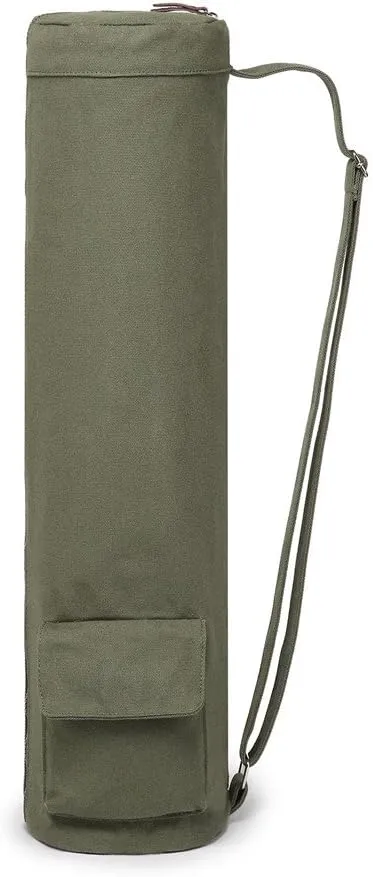 Yoga Mat Bag,Full-zip Exercise Yoga Mat Carrier Bag - Double Storage Pocket,Easy Access Zipper, Adjustable Shoulder Strap and Handle,Fits Most Mats