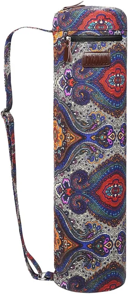 Yoga Mat Bag,Full-zip Exercise Yoga Mat Carrier Bag - Double Storage Pocket,Easy Access Zipper, Adjustable Shoulder Strap and Handle,Fits Most Mats