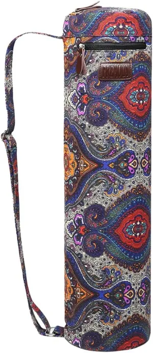 Yoga Mat Bag,Full-zip Exercise Yoga Mat Carrier Bag - Double Storage Pocket,Easy Access Zipper, Adjustable Shoulder Strap and Handle,Fits Most Mats