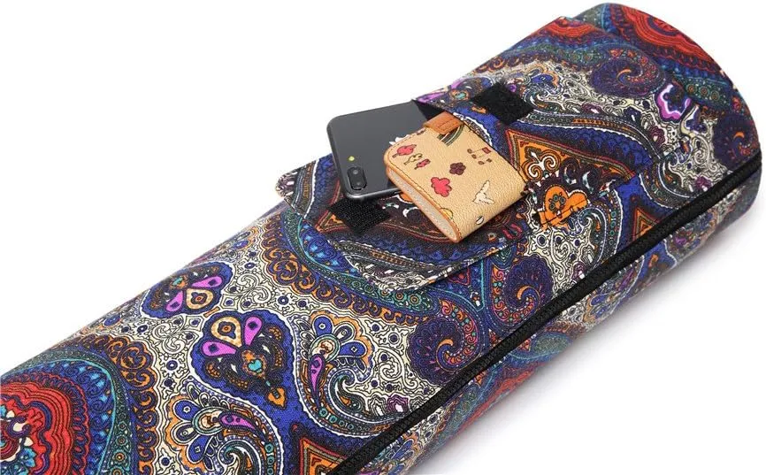 Yoga Mat Bag,Full-zip Exercise Yoga Mat Carrier Bag - Double Storage Pocket,Easy Access Zipper, Adjustable Shoulder Strap and Handle,Fits Most Mats