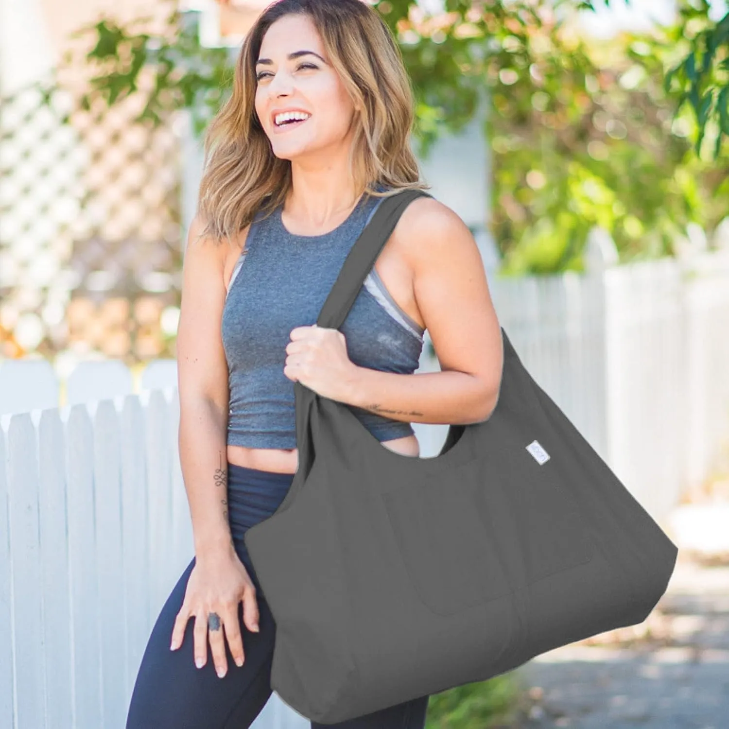 Yogiii Yoga Mat Bag | The ORIGINAL YogiiiTotePRO | Large Yoga Mat Bag or Yoga Mat Carrier with Side Pocket | Yoga Bag Fits Most Size Mats