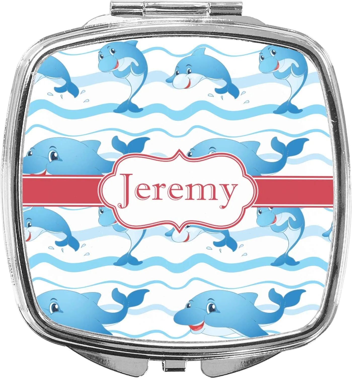 YouCustomizeIt Personalized Dolphins Compact Makeup Mirror